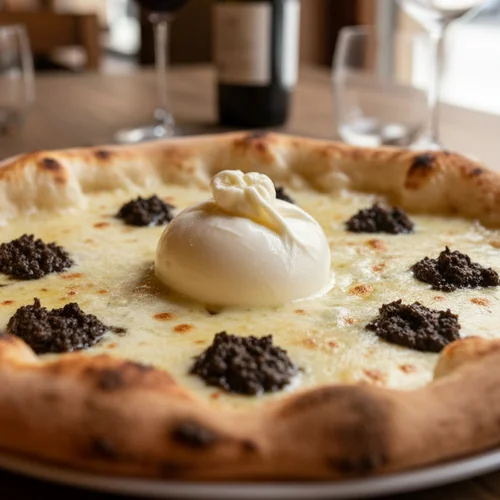 Pizza Bianca Tartufo Burrata